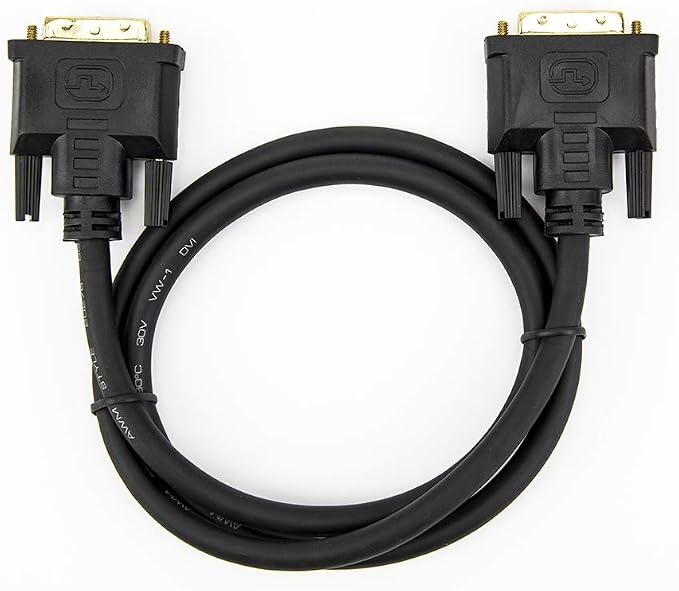 Dual Monitor Desk Setup - DVI-D Dual Link Cable (25Pin), High