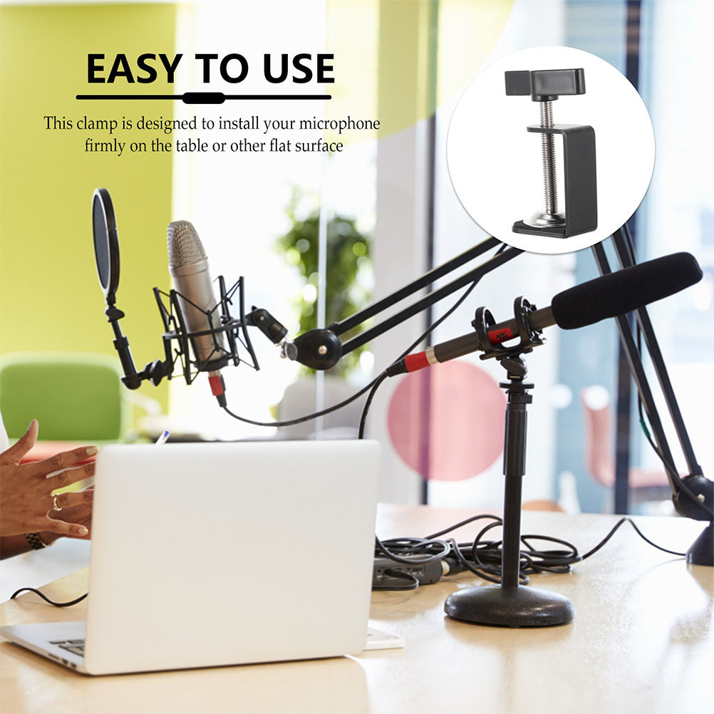 Desk Setup Laptop And Monitor - High Strength Steel Table Mount Clamp