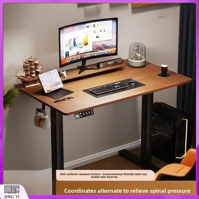 Desk Setup Study - Electric Height Adjustable Standing Desk Solid
