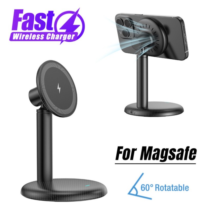 Desk Setup Stand - Desktop Magnetic Phone Stand Fast Wireless