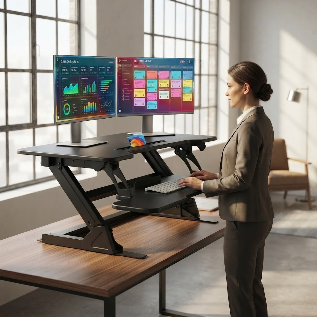 Dual Monitor Desk Setup - 36