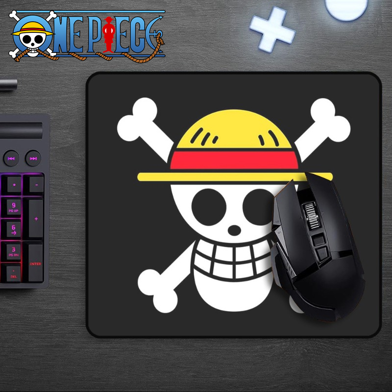 Desk Setup Carpet - Cartoon One Piece Luffy Skull Mouse