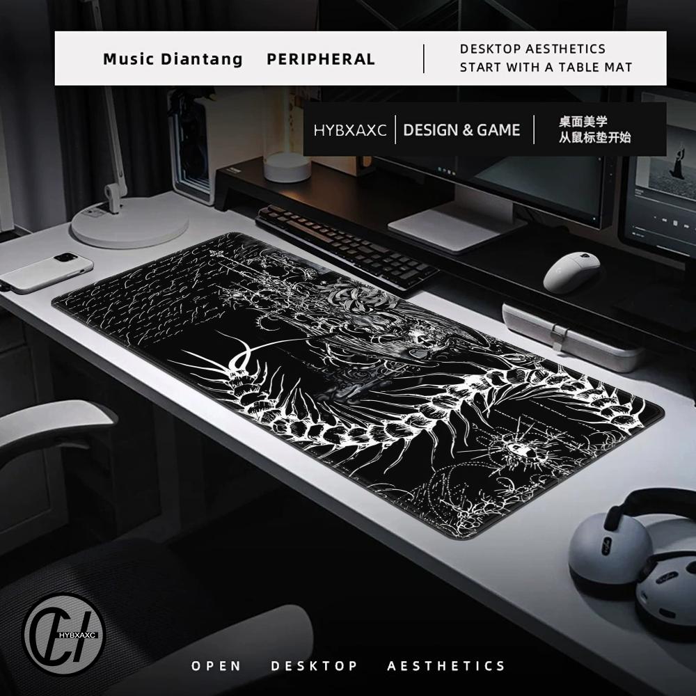 Black White Cybersigilism Desk - огляд і ціна Desk Setup Accessories Aesthetic