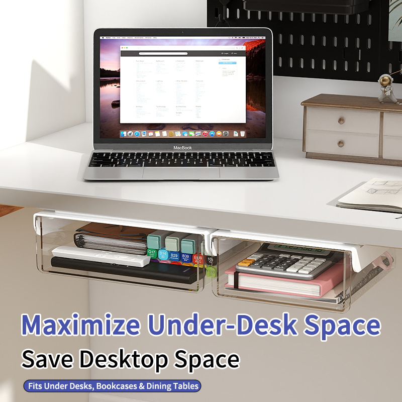 Under Desk Hidden Drawer Syste - огляд і ціна Desk Setup Study