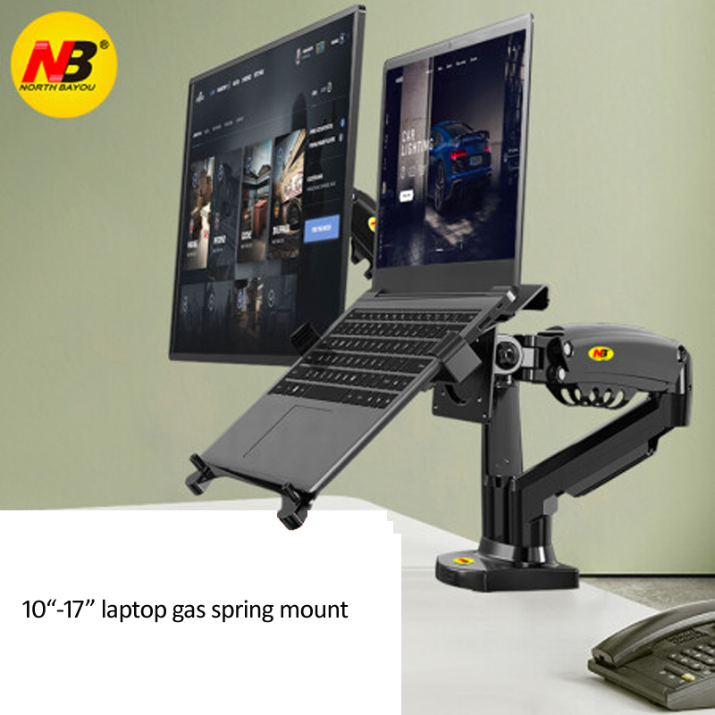 Desktop NB F160 + FP-2 Gas Spr - огляд і ціна Dual Monitor Desk Setup