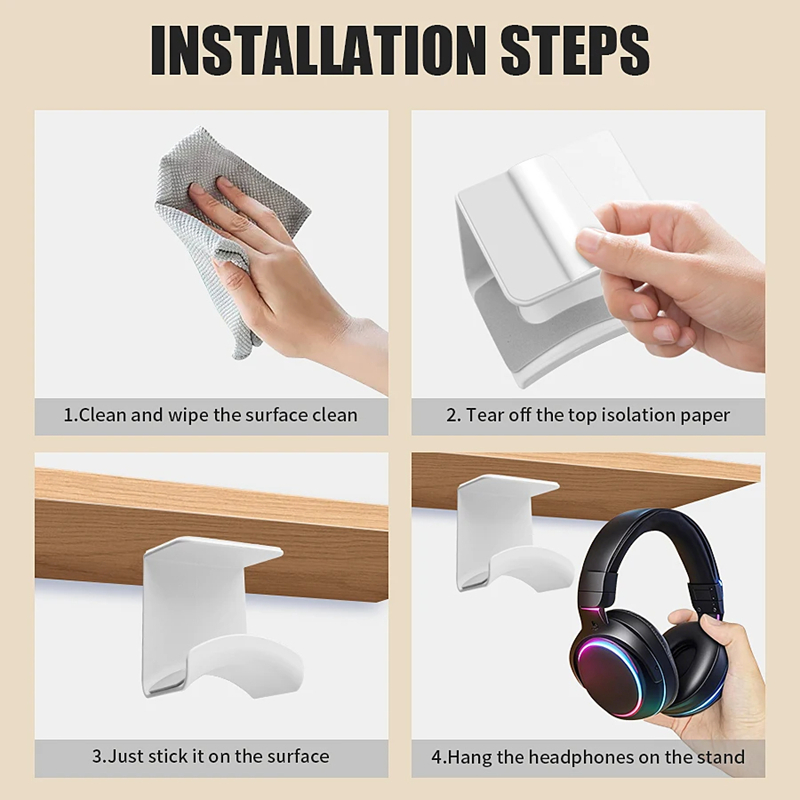 Universal Headphone Stand Adhe - огляд і ціна Desk Setup Stand