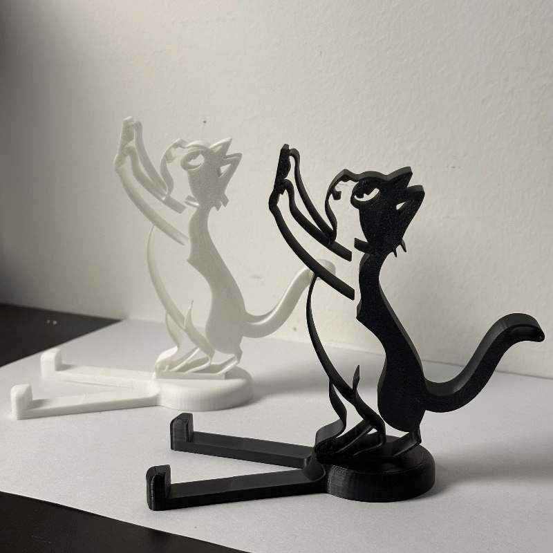 Abstract Hollow Line Cat Phone - огляд і ціна Desk Setup Stand