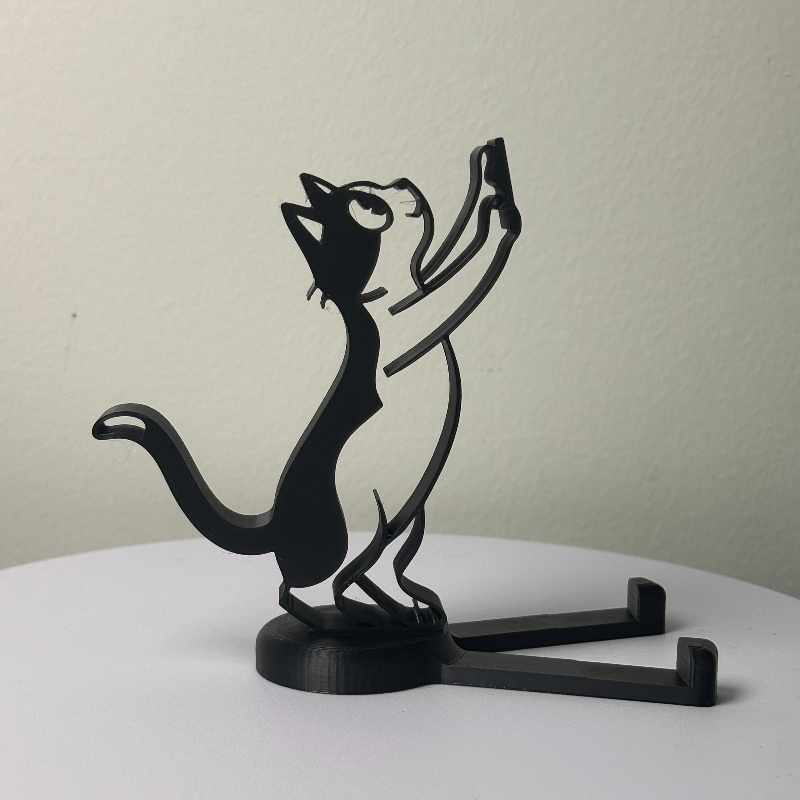 Abstract Hollow Line Cat Phone - огляд і ціна Desk Setup Stand