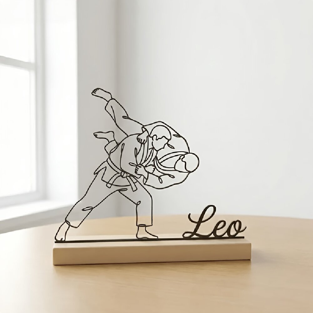 Custom Engraved Judo Martial A - огляд і ціна Desk Setup Decor