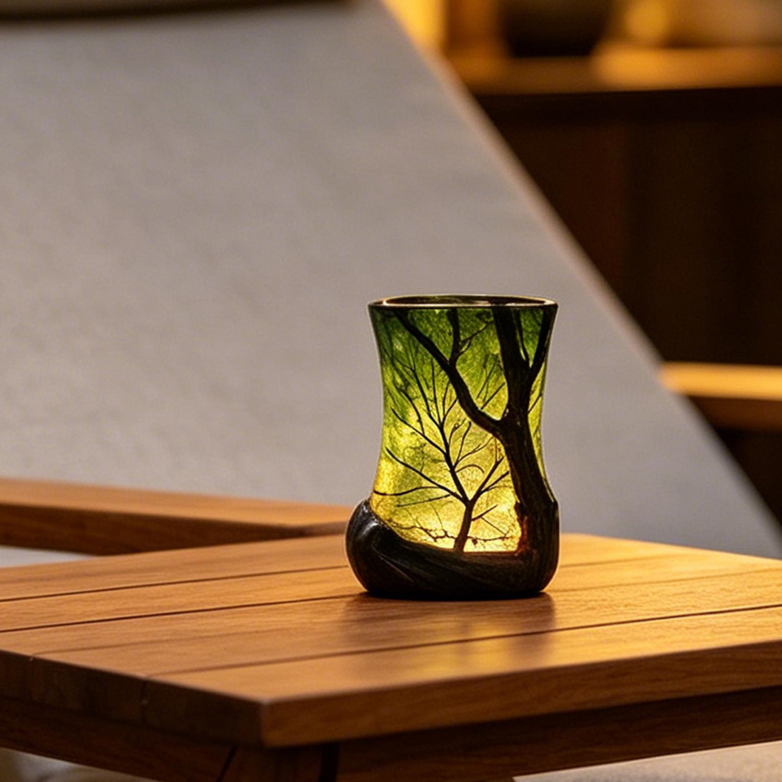 Bedside Table Lamp Forest Nigh - огляд і ціна Desk Setup Decor