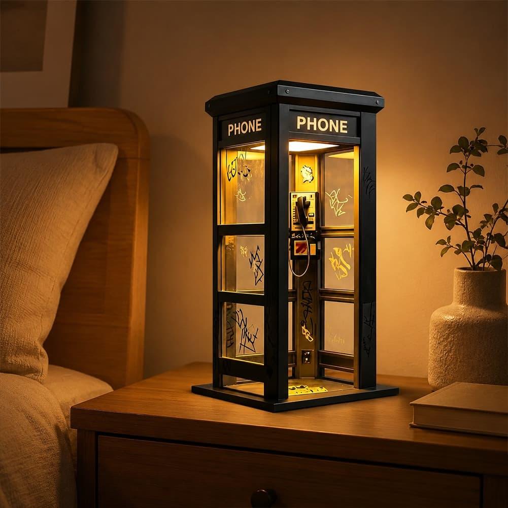 Retro Graffiti Phone Booth Tab - огляд і ціна Desk Setup Decor