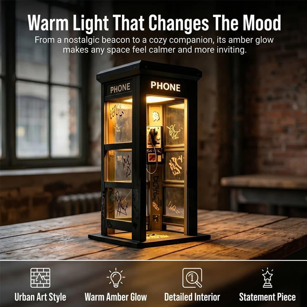Retro Graffiti Phone Booth Tab - огляд і ціна Desk Setup Decor