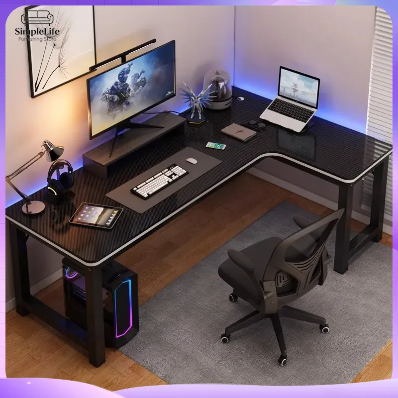 Corner Gaming Desk Computer De - огляд і ціна Desk Setup Dual Monitor