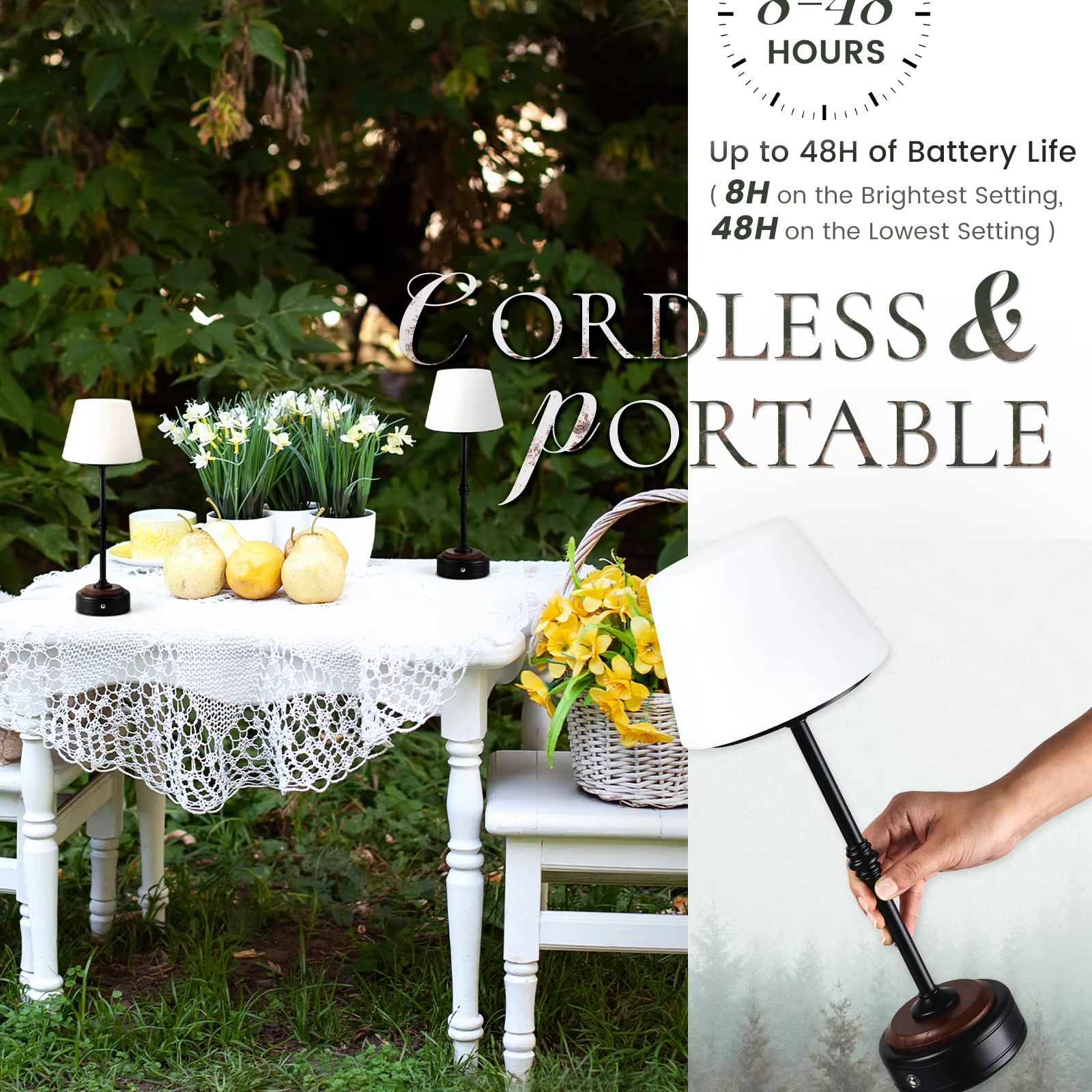 Cordless Table Lamps Set of  5 - огляд і ціна Desk Setup Study