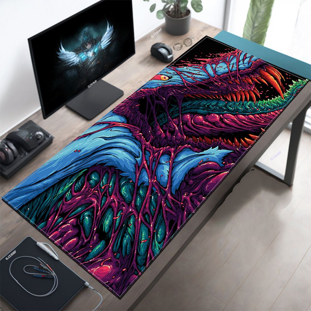 Japan Red Mouse Pad Neon Gore  - огляд і ціна Desk Setup Red