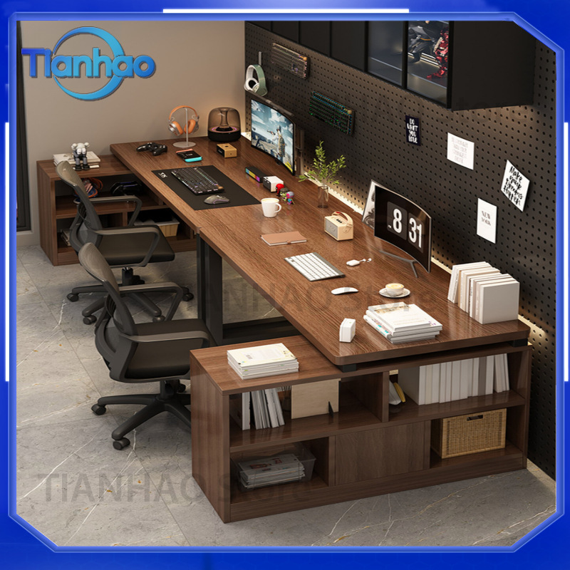 L Shaped Gaming Desk with Book - огляд і ціна Desk Setup Dual Monitor