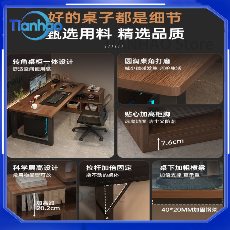 L Shaped Gaming Desk with Book - огляд і ціна Desk Setup Dual Monitor