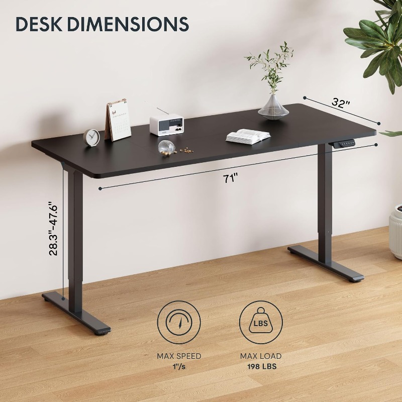 FLEXISPOT Electric Standing De - огляд і ціна Desk Setup Dual Monitor