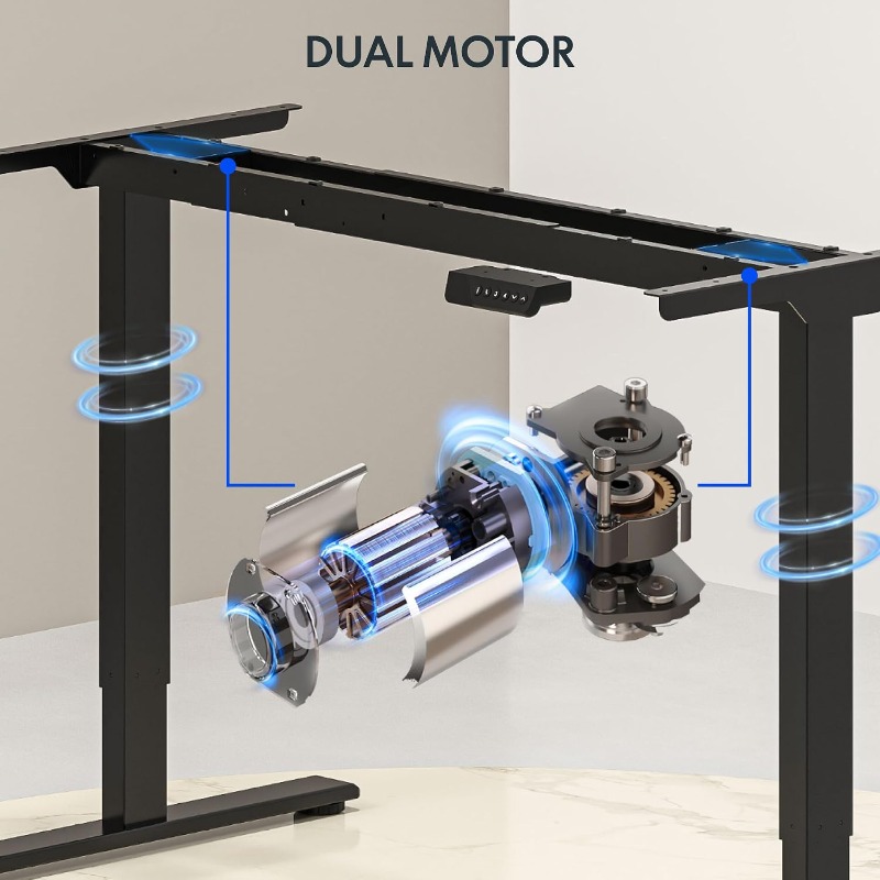 FLEXISPOT Electric Standing De - огляд і ціна Desk Setup Dual Monitor