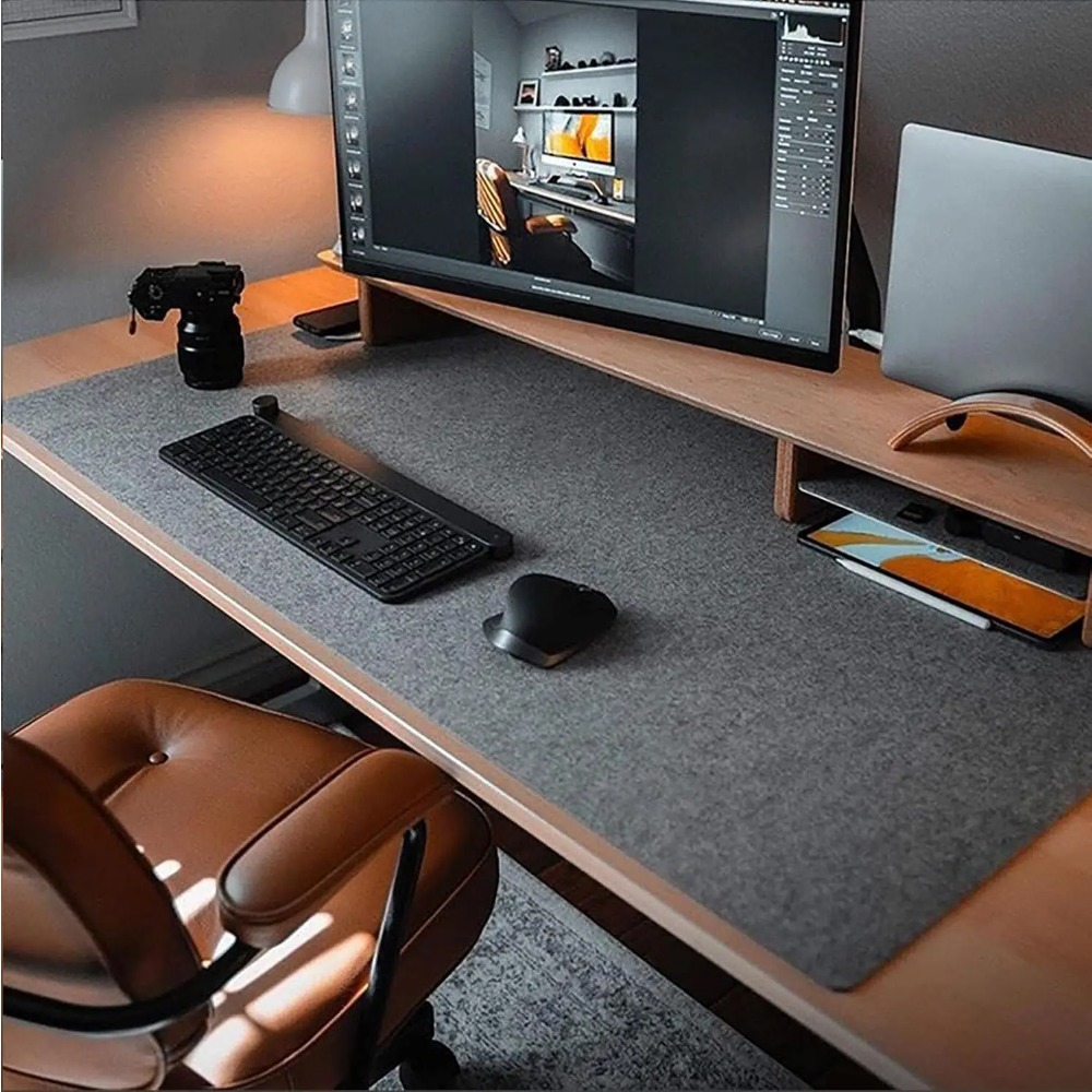 Felt Desk Mat Computer Mat for - огляд і ціна Desk Setup Carpet
