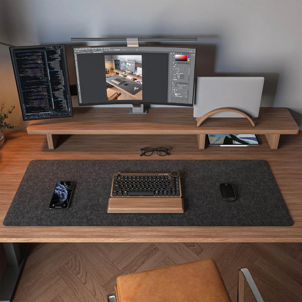 Felt Desk Mat Computer Mat for - огляд і ціна Desk Setup Carpet