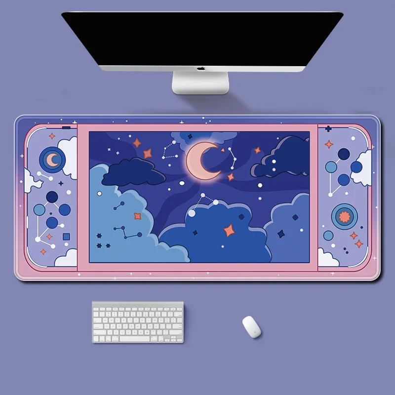 Moon and Stars Large Desk Mat  - огляд і ціна Desk Setup Accessories Aesthetic