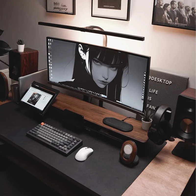 Modular Walnut Monitor Stand f - огляд і ціна Desk Setup Laptop And Monitor