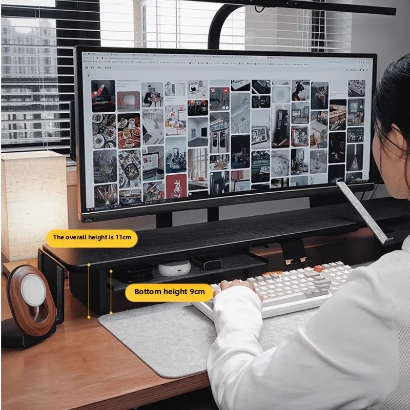 Modular Walnut Monitor Stand f - огляд і ціна Desk Setup Laptop And Monitor