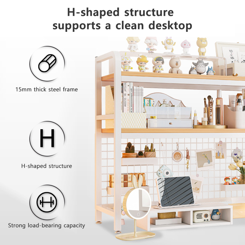 Bookshelf Bookcase With Grid D - огляд і ціна Desk Setup Study