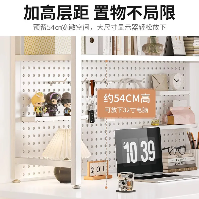 Table Hole Board Shelf Study T - огляд і ціна Desk Setup Study