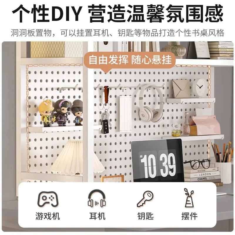 Table Hole Board Shelf Study T - огляд і ціна Desk Setup Study