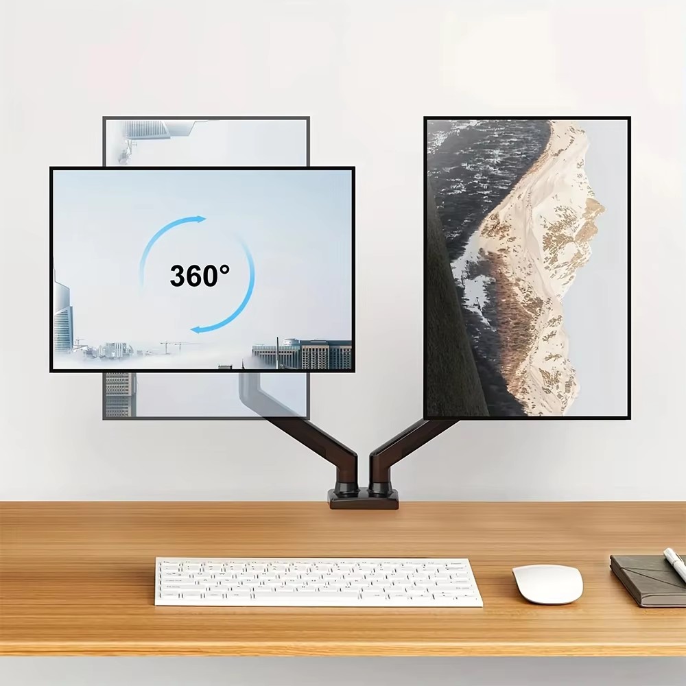 Dual Monitor Mount Stand Desk  - огляд і ціна Dual Monitor Desk Setup