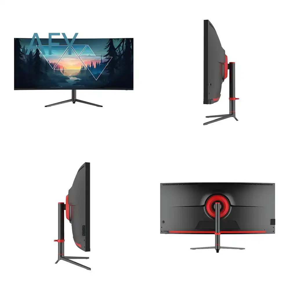 Flashworth 34 inch 4K curved g - огляд і ціна Desk Setup Dual Monitor