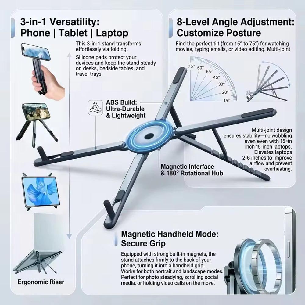 Portable Magnetic Phone Holder - огляд і ціна Desk Setup Stand