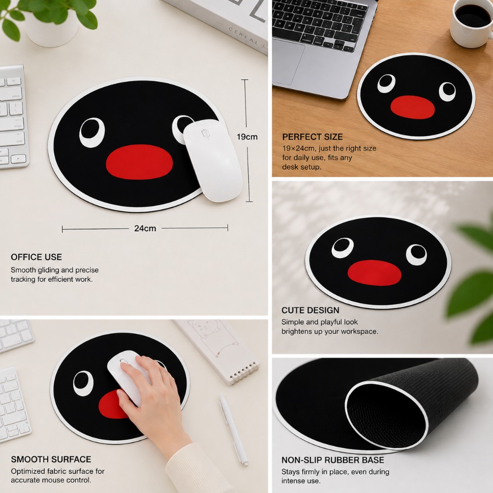 Cute Penguin Expression Mouse  - огляд і ціна Desk Setup Carpet
