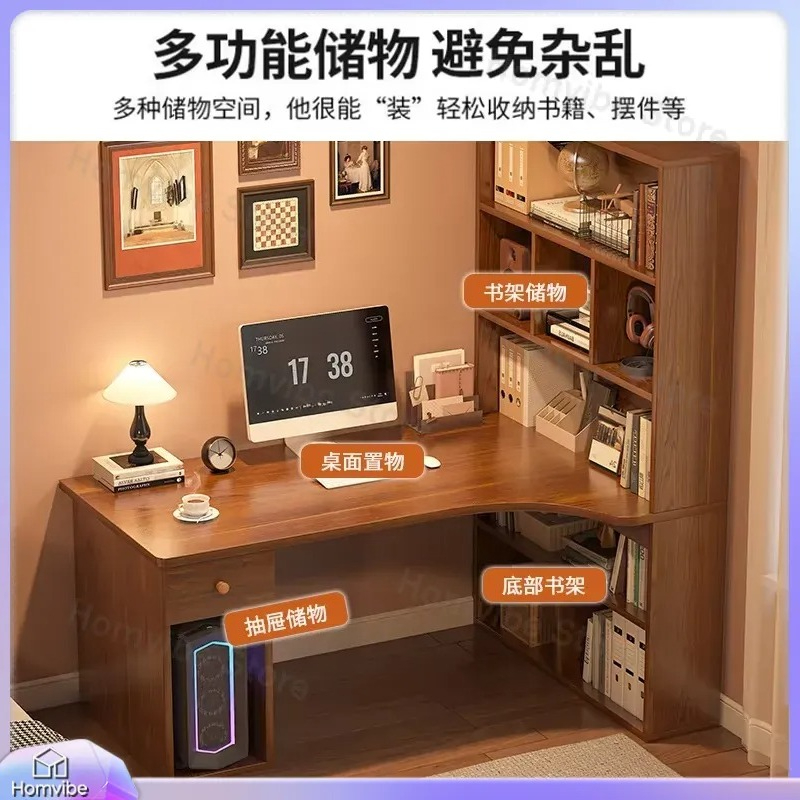 L Shaped Computer Desk with Bo - огляд і ціна Desk Setup Dual Monitor