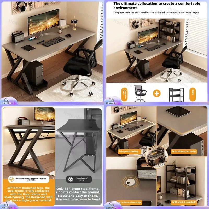 Modern Wooden Computer Desk fo - огляд і ціна Desk Setup Study
